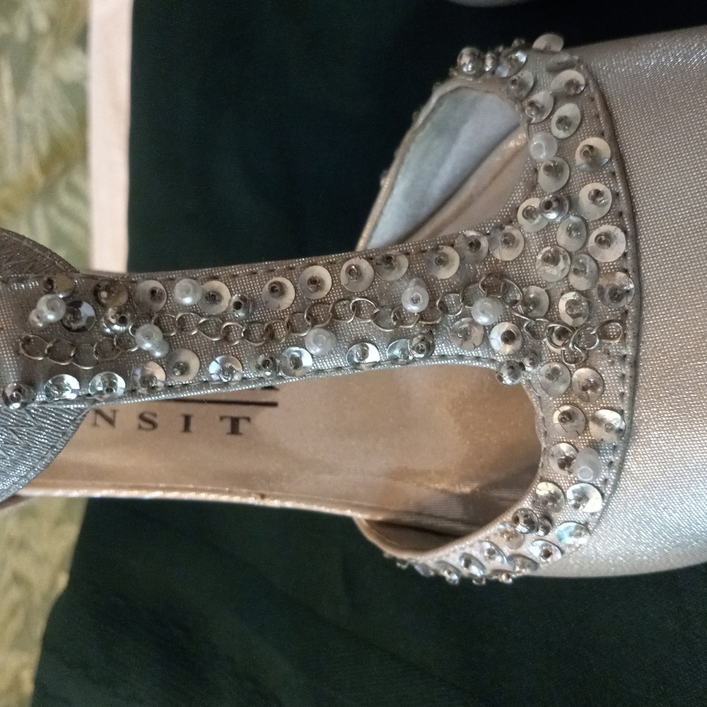 Silver Sandal Heels - Picture 6 of 9